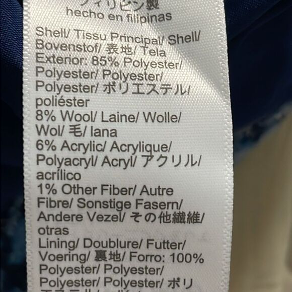 J. Crew Factory Blue Plaid Cropped Jacket - Picture 4 of 5